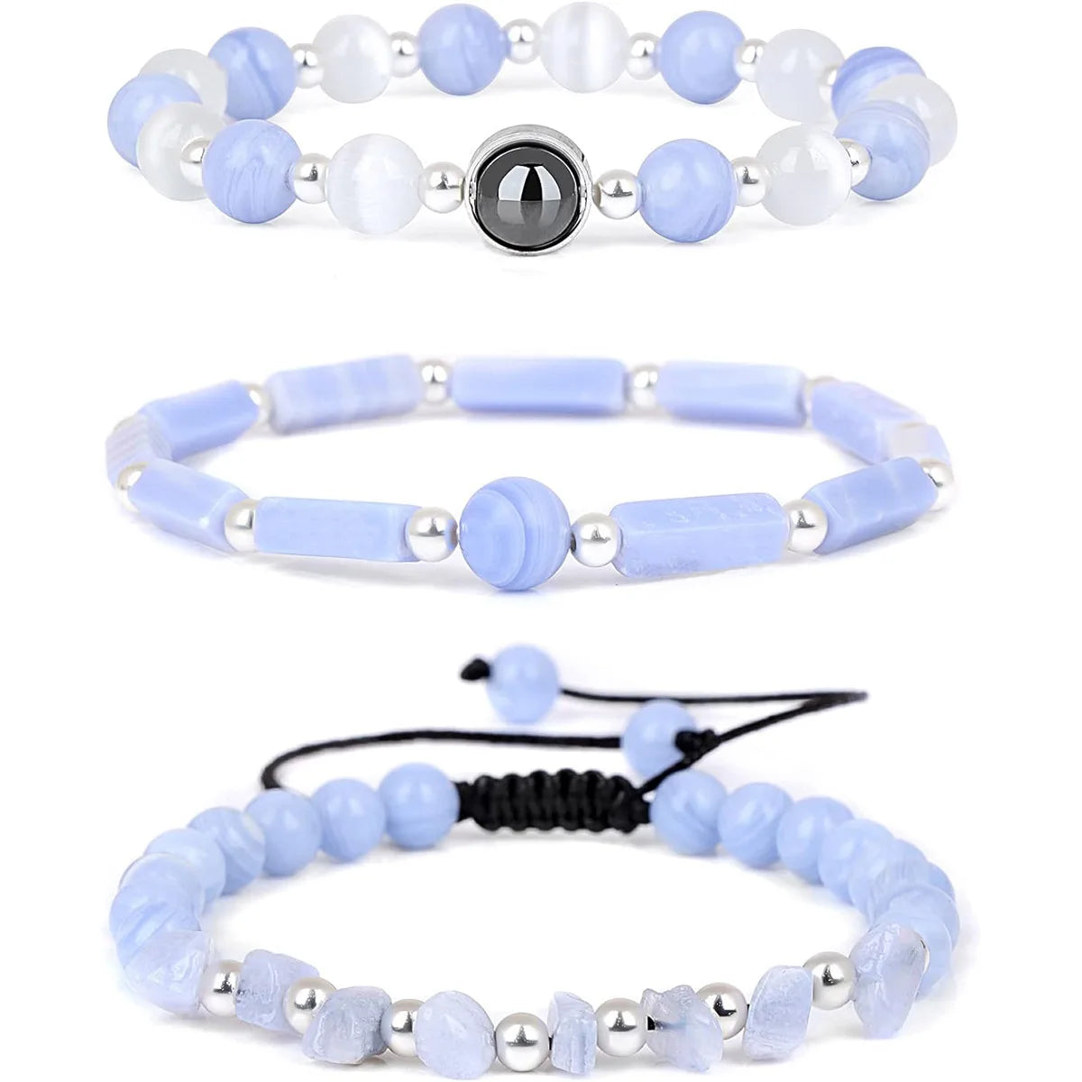 Amethyst Healing Bracelet Set for Weight Loss and Meditation - Smarsty