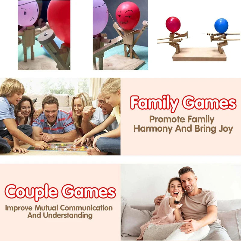 Double Battle Poke Balloon Toy Head Parent-child Interactive Toy Handmade - Smarsty