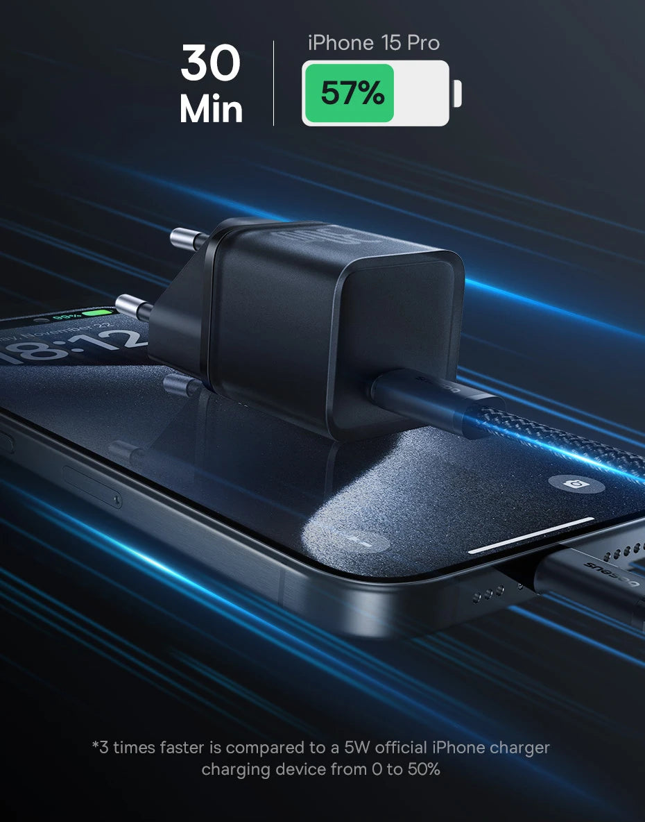 GaN USB C Charger 30W Fast PD PPS CompatibleWith IPhone - Smarsty