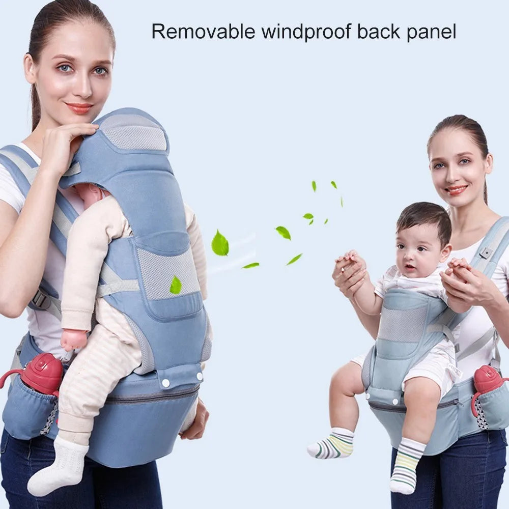 Ergonomic Baby Carrier Backpack Infant Baby Hipseat Carrier Front Facing Ergonomic Kangaroo Baby Wrap Sling Travel Backpack by Smarsty