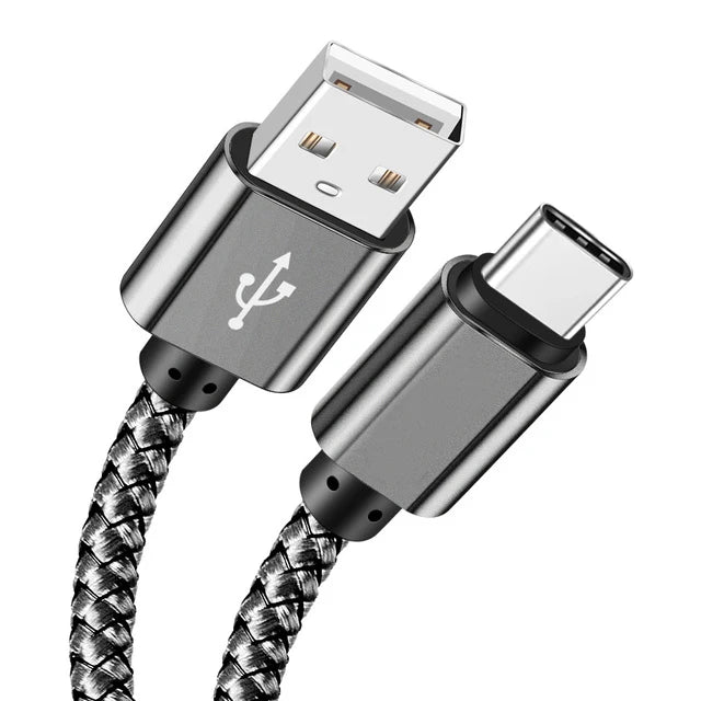 USB A to Type C Fast Charging Cable Nylon 1M 2M 3M - Smarsty