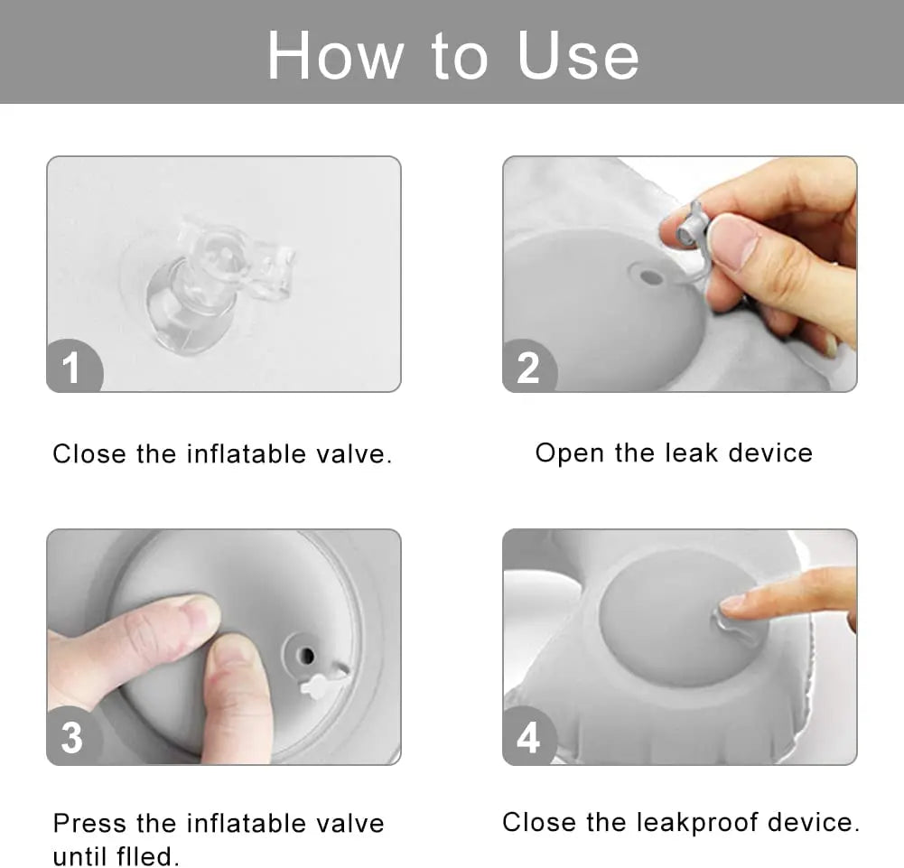 Portable Inflatable Travel Neck Pillow for Comfort - Smarsty