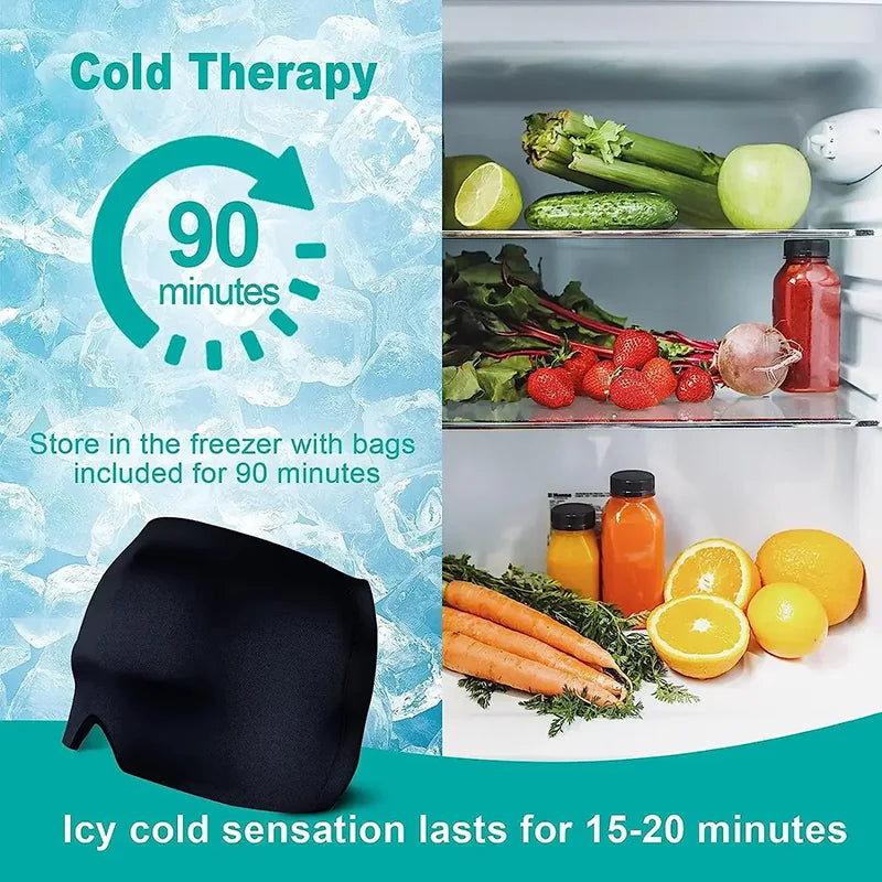 Migraine Relief Cold Ice Head Wrap Face Mask - Smarsty