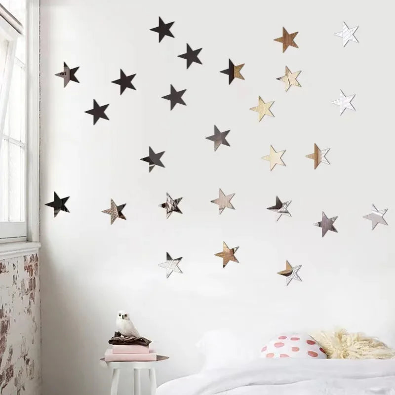 Star Mirror Wall Stickers for Stunning Home Decor - Smarsty