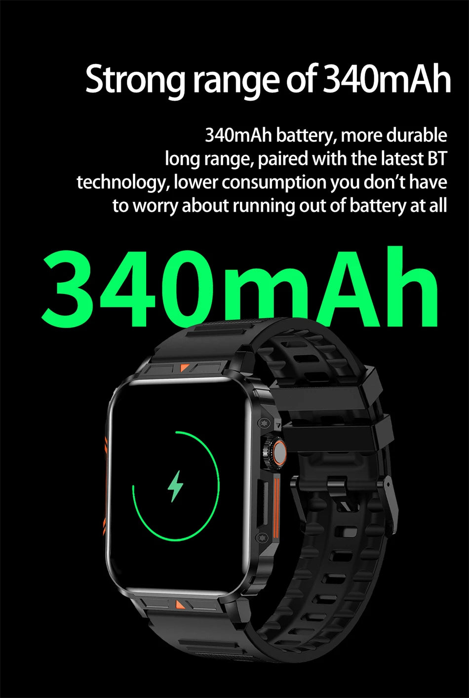 2024 Outdoor Military Smart Watch with IP68 Waterproof - Smarsty
