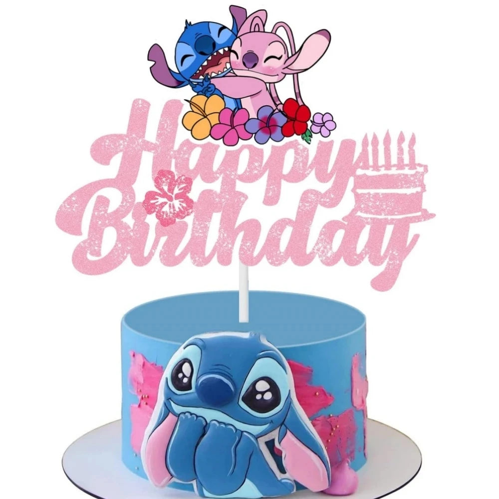 Disney Lilo and Stitch Birthday Cake Topper Decoration - Smarsty