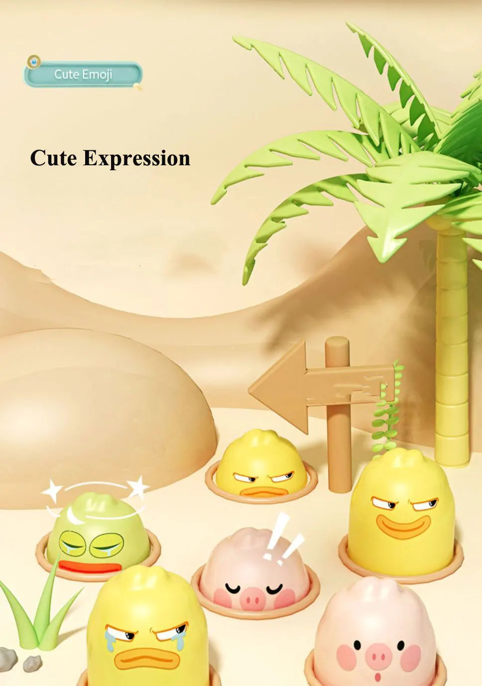 Duck/Frog/Pig Baby Toy Montessori Learning Game Educational Puzzle Gift for 12 24 Months Toddler Boy/Girl with Hammer - Smarsty