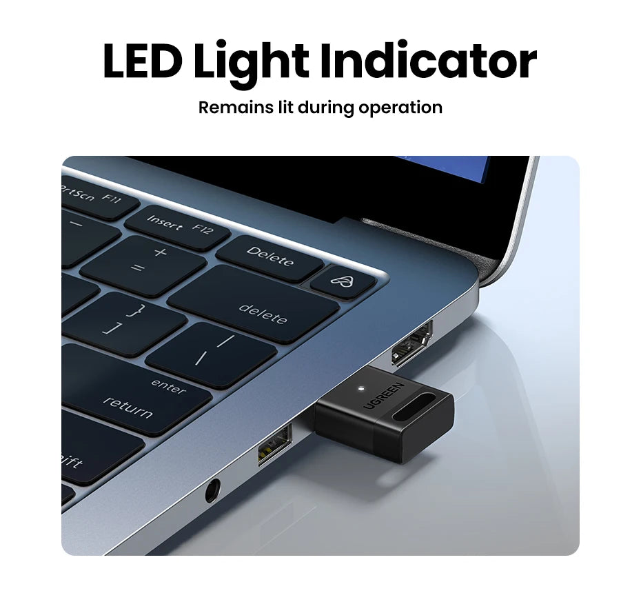 USB Bluetooth Adapter, Bluetooth 6.0 Dongle for PC Windows 11/10/8.1, Bluetooth Receiver & Transmitter for Keyboard/Mouse - Smarsty