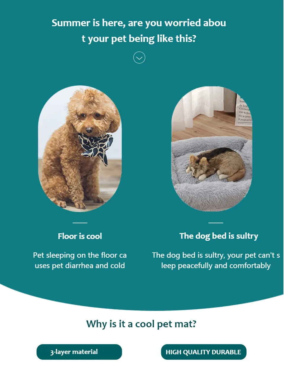 Extra Large Dog Cooling Mat for Summer Comfort - Smarsty