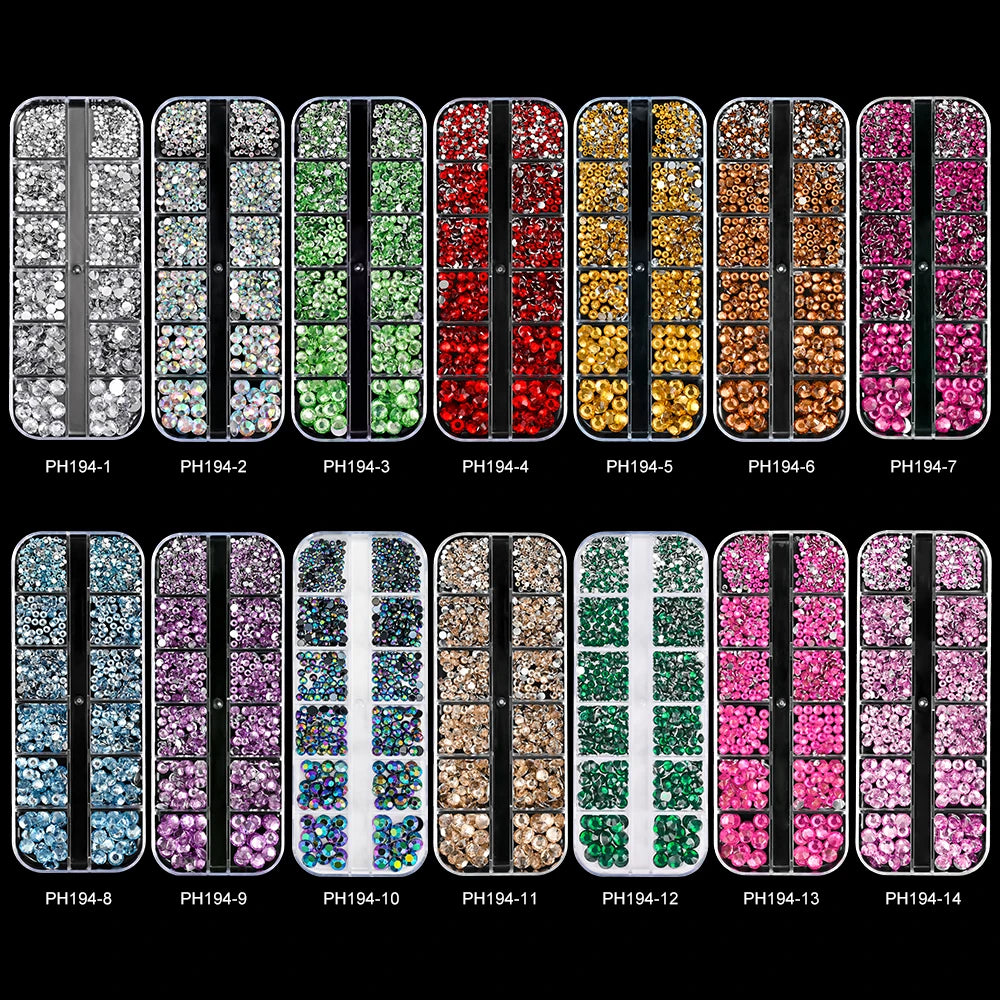 Mixed Nail Rhinestones with Shiny Clear Colors for Stunning Nail Art - Smarsty