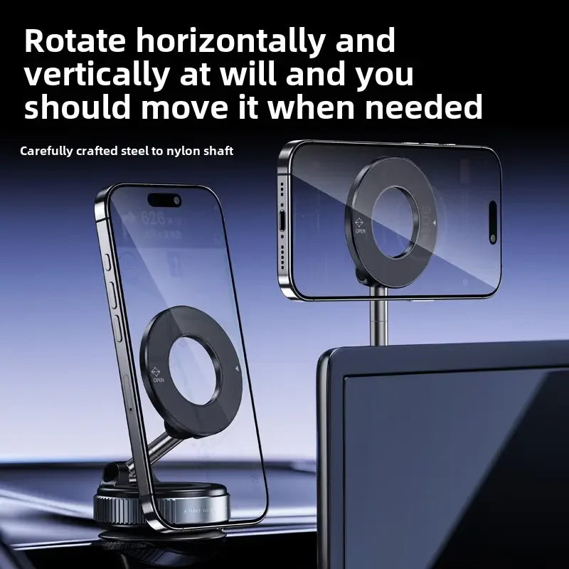 Foldable Magnetic Car Phone Holder With 360 Degree Rotation - Smarsty
