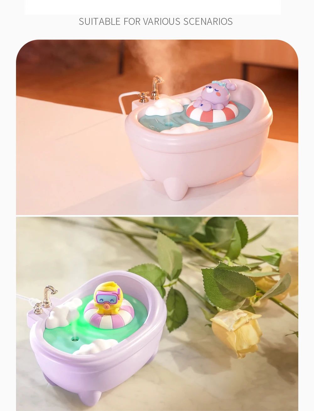 Tub Air Humidifier Silent USB Aromatherapy Diffuser - Smarsty