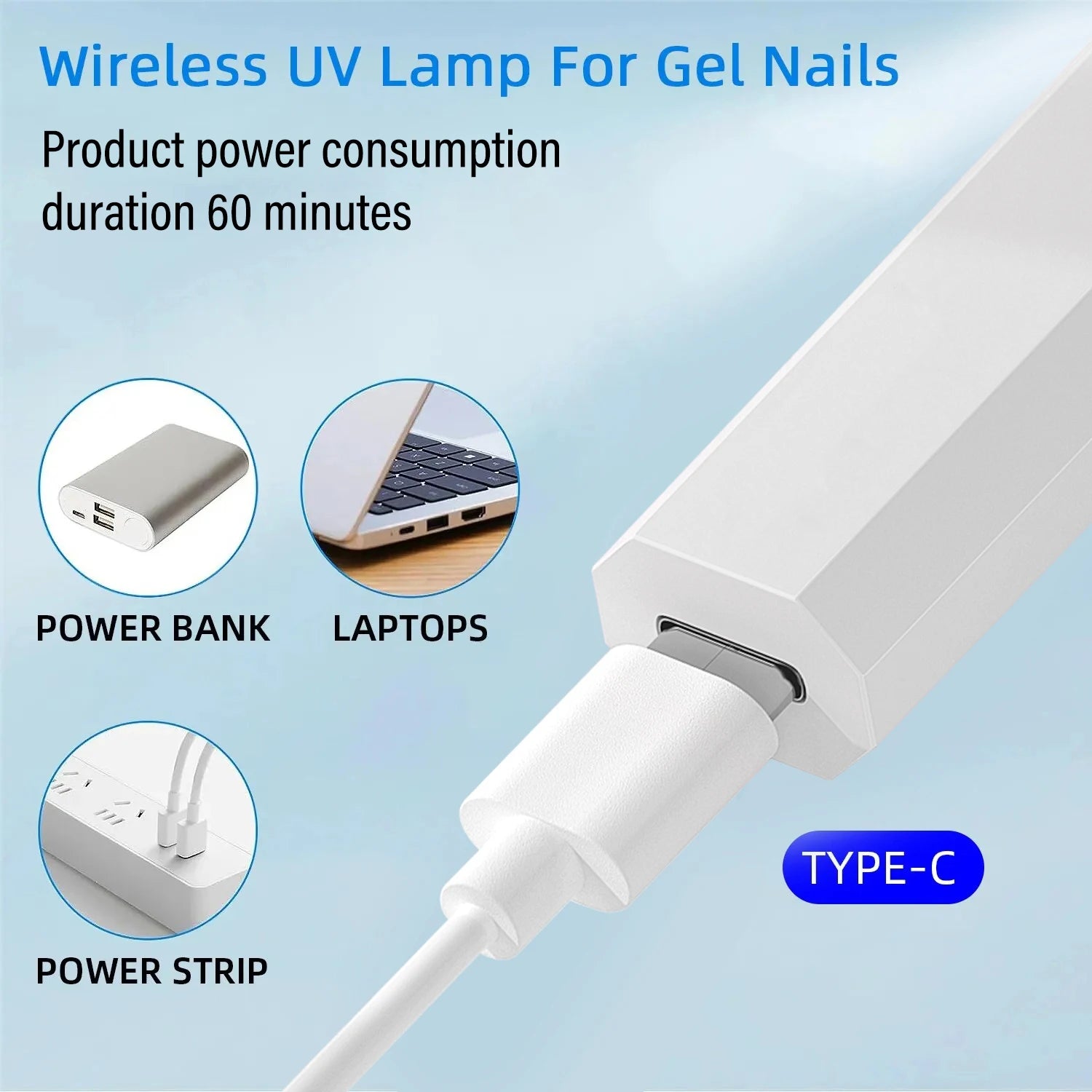 Mini UV Nail Lamp for Gel Polish Curing at Home - Smarsty