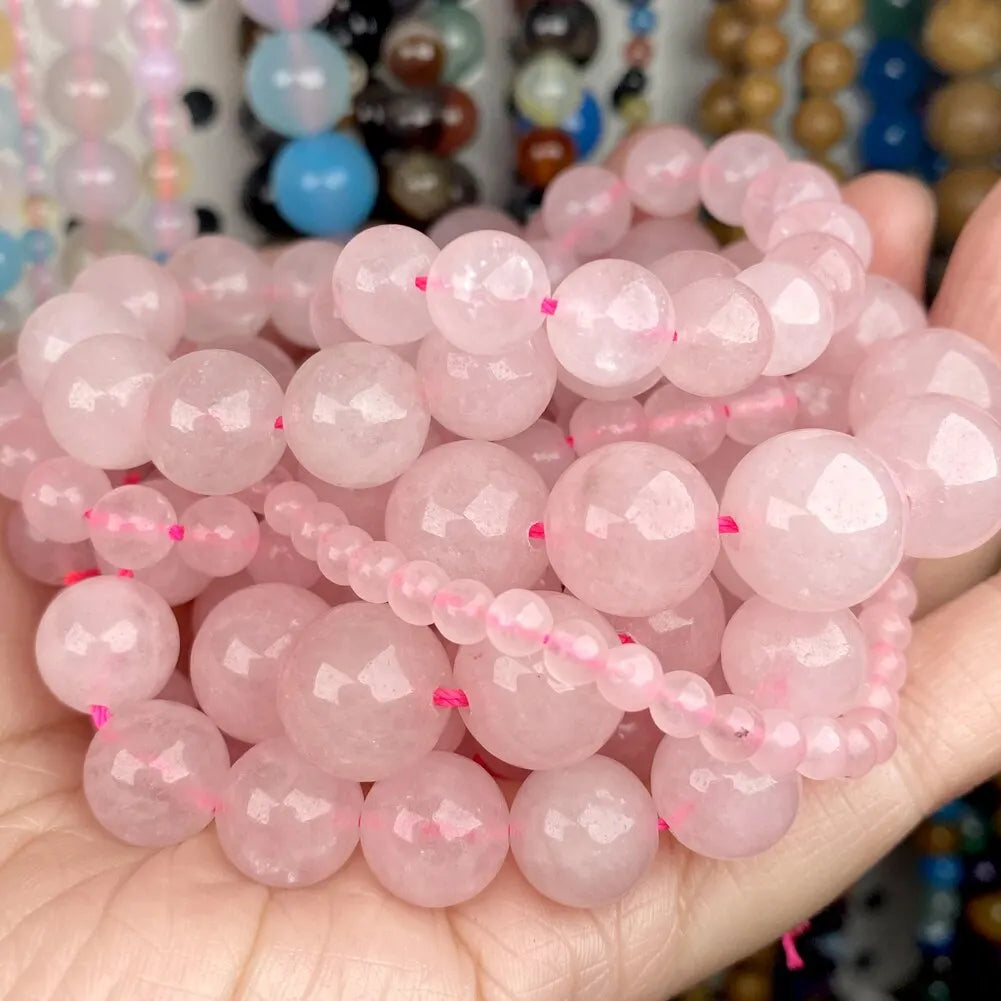 45 Pcs 8mm Natural Stone Beads For DIY Jewelry Bracelet - Smarsty