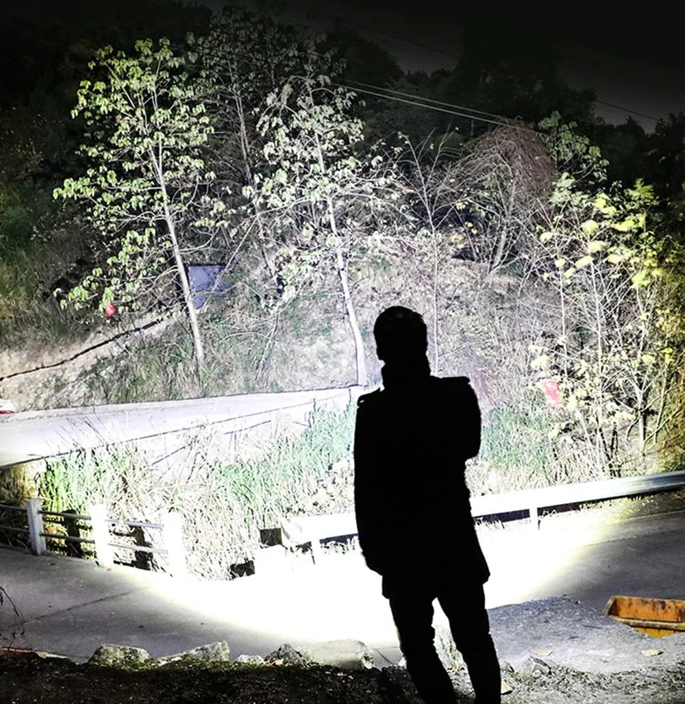 Mini Flashlight XHP50 LED USB C Rechargeable 16340 18650 Battery Flashlight 1500lm Powerful Torch Can Be Closed with One Click by Smarsty