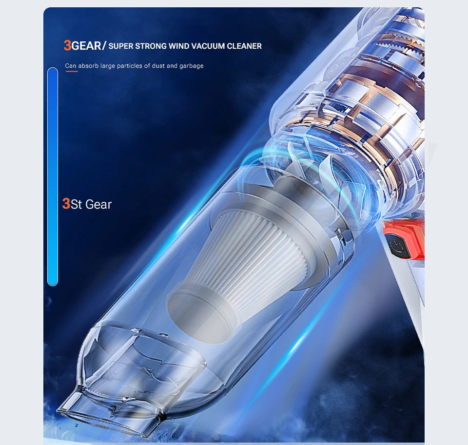 Wireless Car Vacuum Cleaner Powerful Mini Handheld For Home - Smarsty