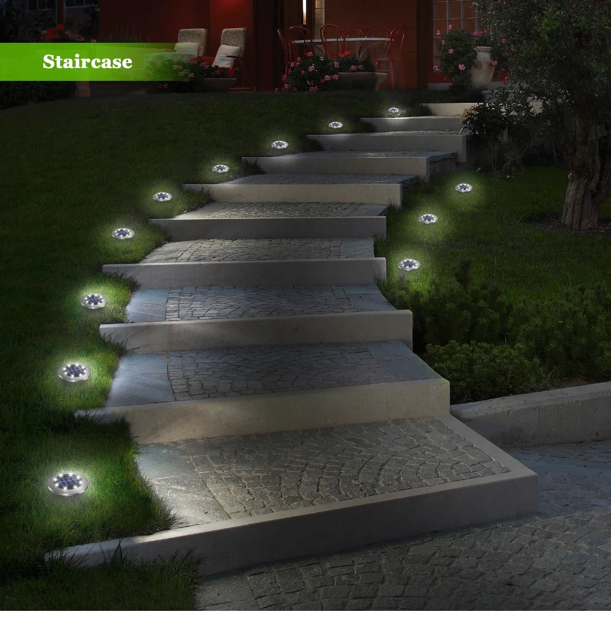 Solar LED In-Ground Lights for Bright Pathway Illumination - Smarsty