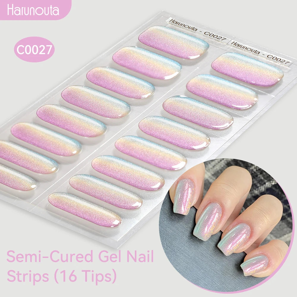 Gradient Auroras Gel Nail Strips for Easy DIY Manicure - Smarsty