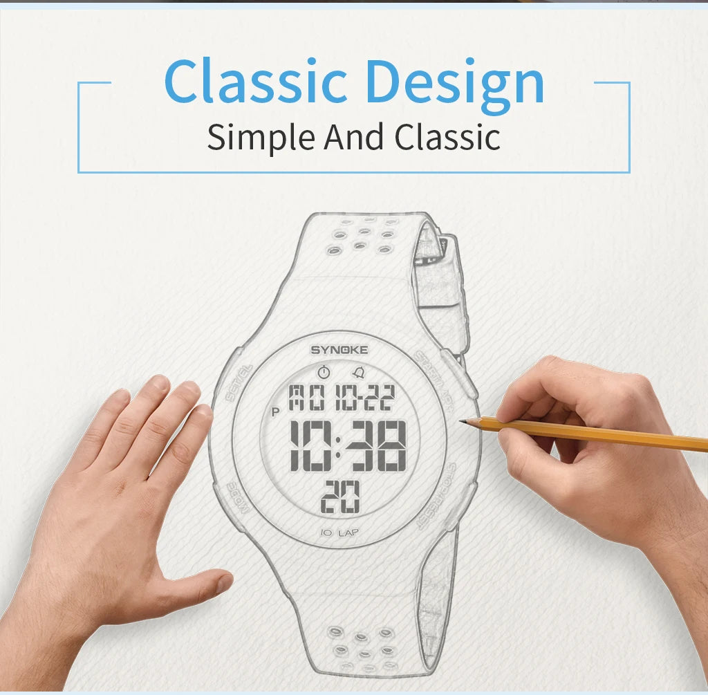 Waterproof Outdoor Sport Watch for Men with LED Display - Smarsty