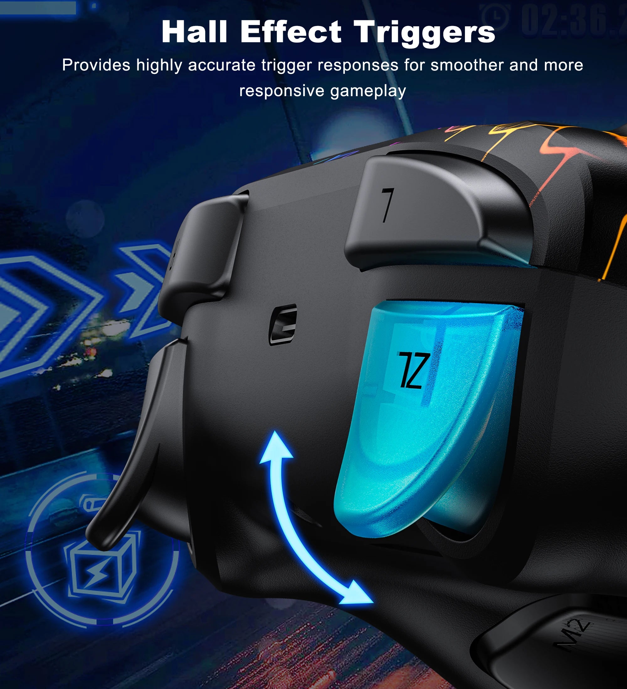 Dinofire Wireless Bluetooth RGB Controller for Nintendo Switch - Smarsty