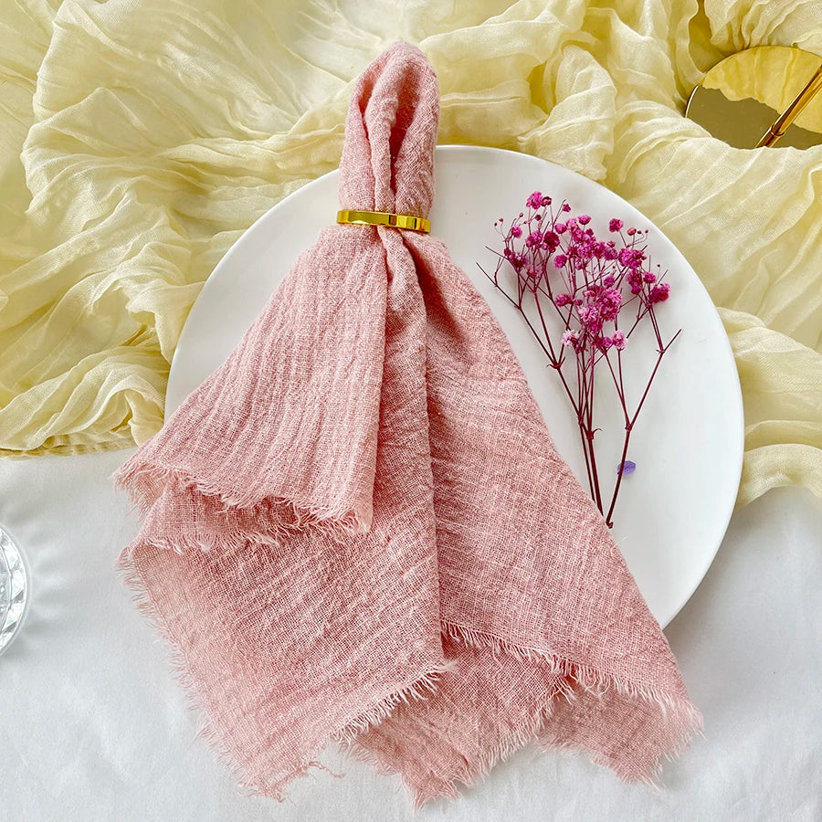 Reusable Cotton Wedding Napkins for Rustic Table Decor - Smarsty