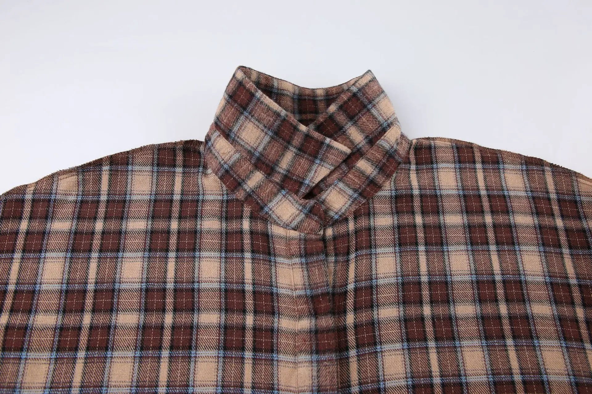 Spring Autumn Vintage Plaid Checkered Shirt Women's Long Sleeve Blouse Loose Single Breasted Casual Shirt - Smarsty