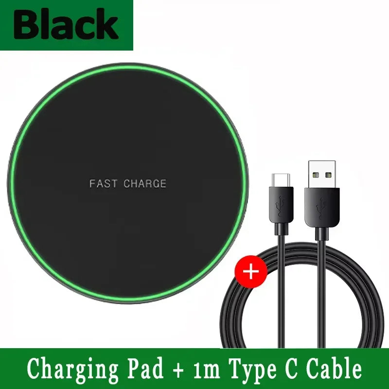 300W Wireless Charger For iPhone 16 15 14 13 Pro Max Induction Fast Charging Pad Dock Station For Samsung S23 S22 Xiaomi Huawei