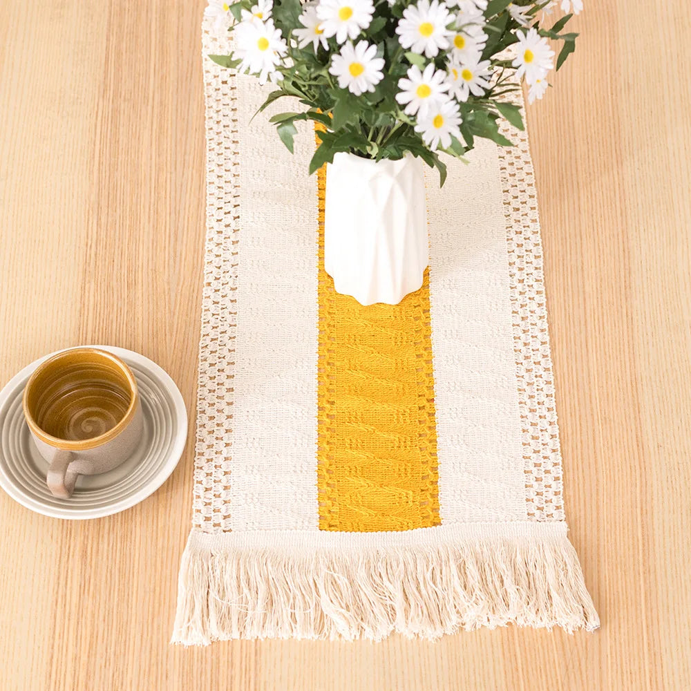 Cotton Linen Table Runner for Elegant Wedding Decor - Smarsty