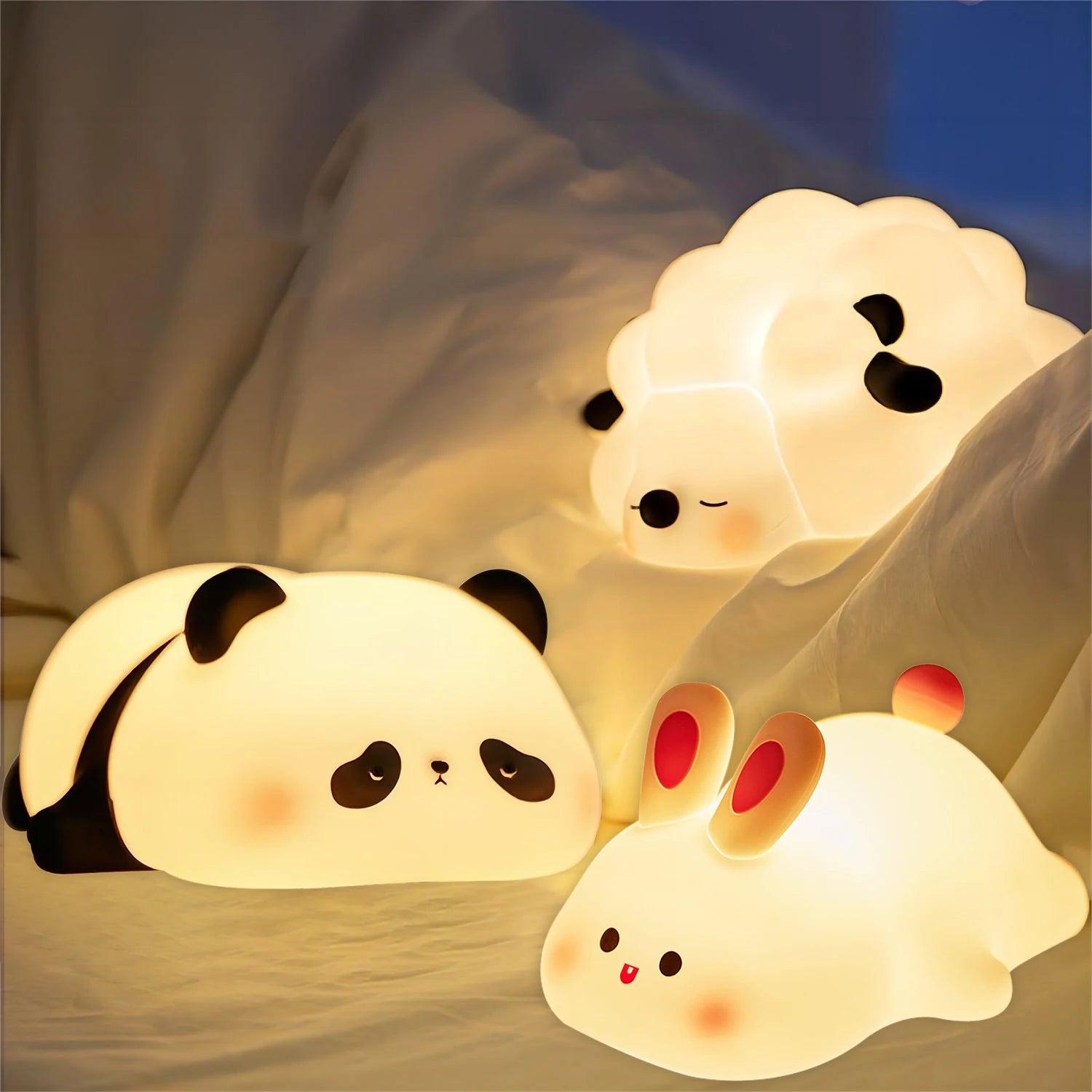 Cute Silicone LED Night Light for Kids Bedroom - Smarsty
