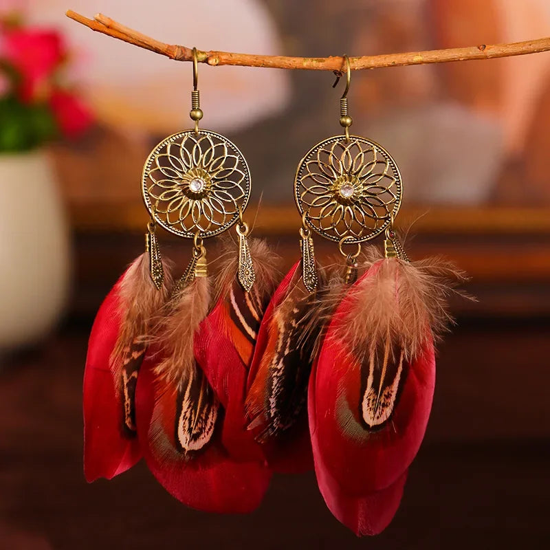 Trendy Bohemian Vintage Tassel Drop Earrings for Women - Smarsty