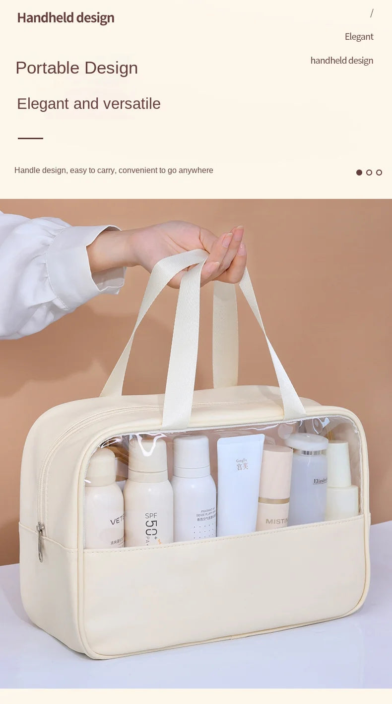 Transparent Travel Cosmetic Bag Large Capacity Waterproof - Smarsty