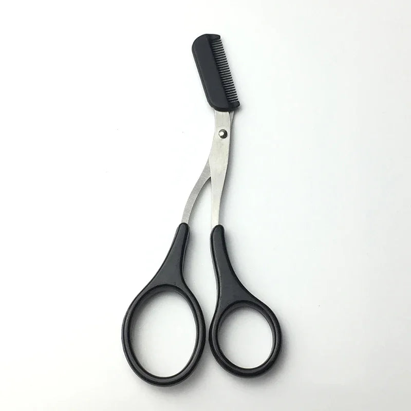Stainless Steel Eyebrow Trimmer Scissors for Precision Grooming - Smarsty
