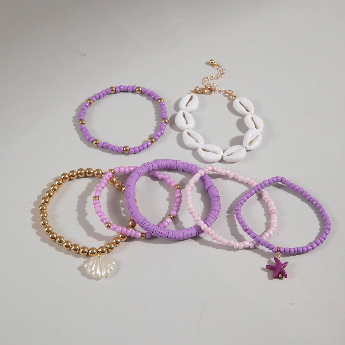 Bohemian Shell Beaded Bracelet Set for Women - Smarsty