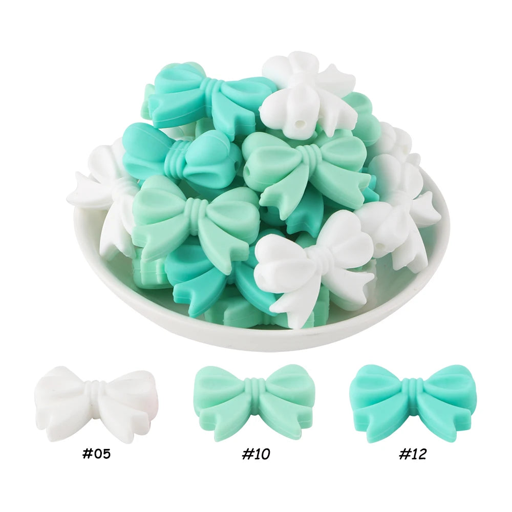 10pcs Silicone Bowknot Beads for DIY Jewelry Making - Smarsty