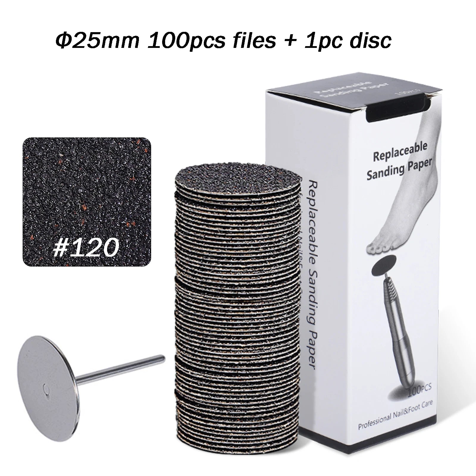 Replaceable Sandpaper Pedicure Discs for Smooth Feet - Smarsty