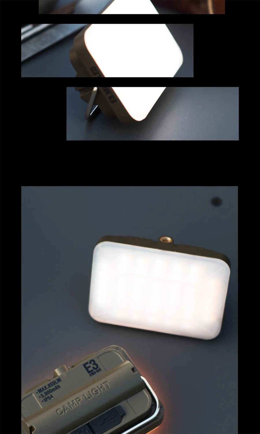 5000Mah LED Camping Tent Light Rechargeable Outdoor Emergency Lighting Waterproof Portable Hanging Night Lamps Camping Lighting by Smarsty