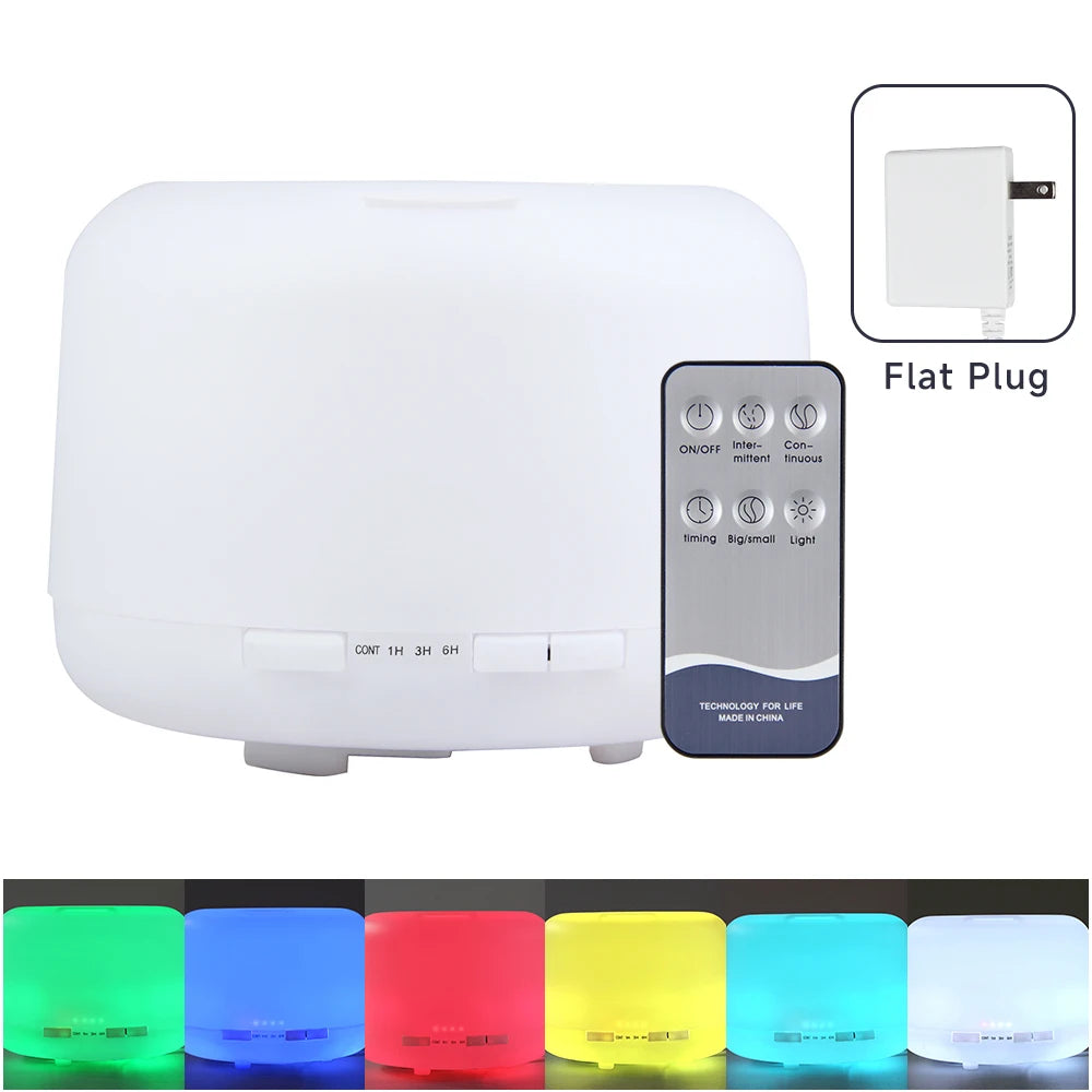 Quiet Aroma Diffuser 500ML Quiet Aroma Diffuser Remote Control Humidifier with LED Light and Auto Off for Office Home Bedroom