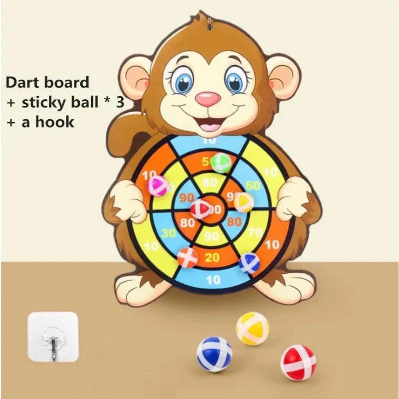 Montessori Dart Board Target Sports Game Toys For Children 4 To 6 Years Old Outdoor Toy Child Indoor Girls Sticky Ball Boys Gift by Smarsty