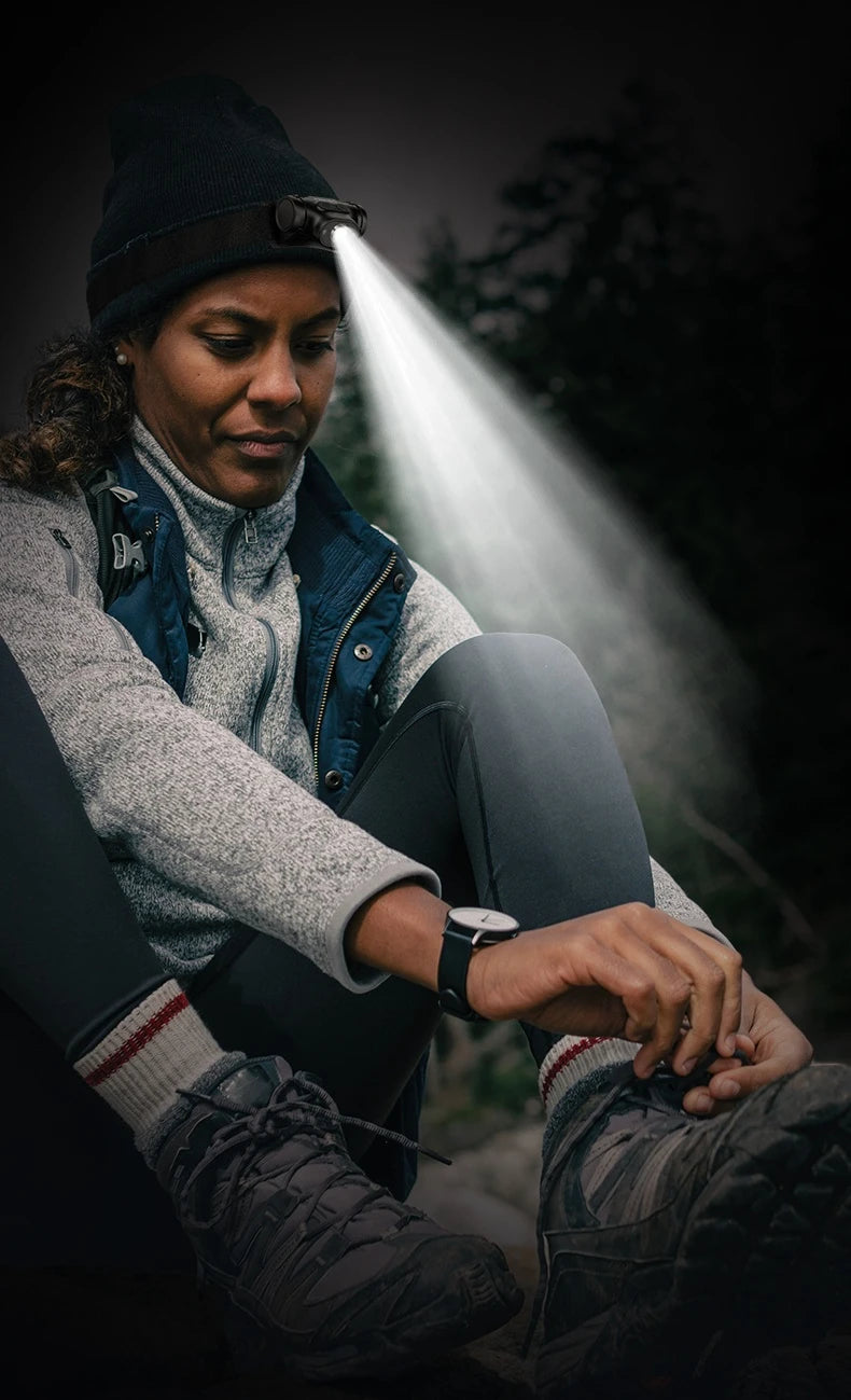 PHILIPS LED Headlamp Sensor Head Flashlight Ten Types of Lighting Type-C Rechargeable Headlight Outdoor Camping Fishing Lantern by Smarsty