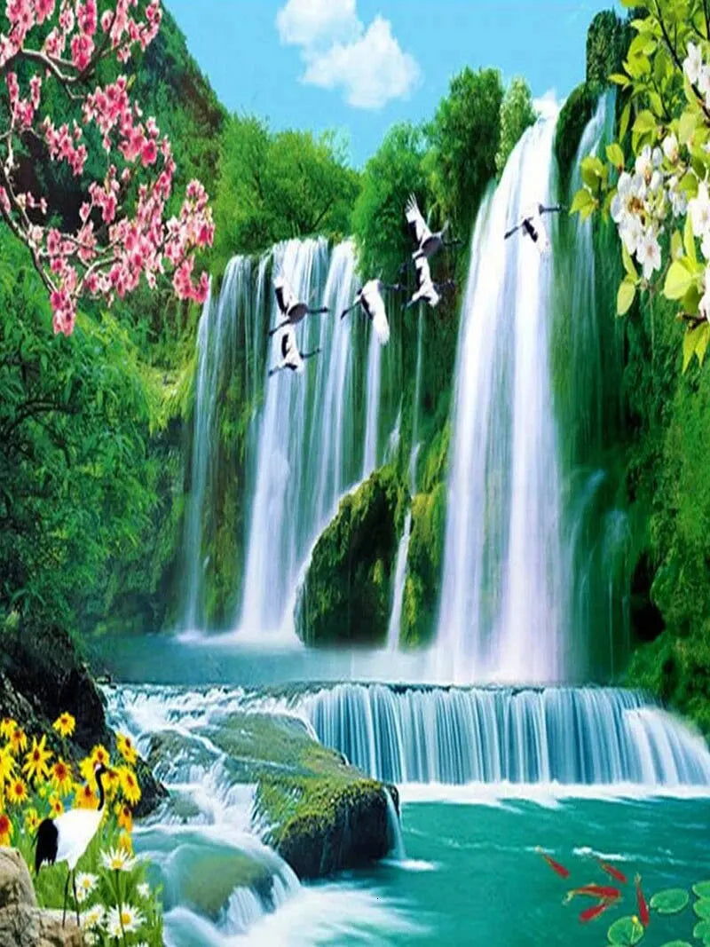5D Round Diamond Painting Scenic Forest Art - Smarsty
