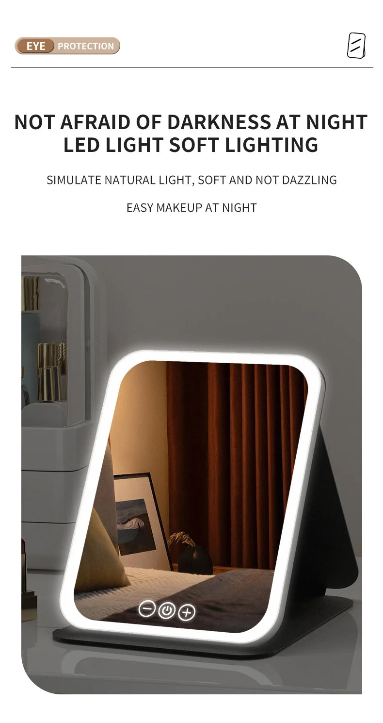 LED Dimmable Makeup Mirror with Adjustable Brightness - Smarsty