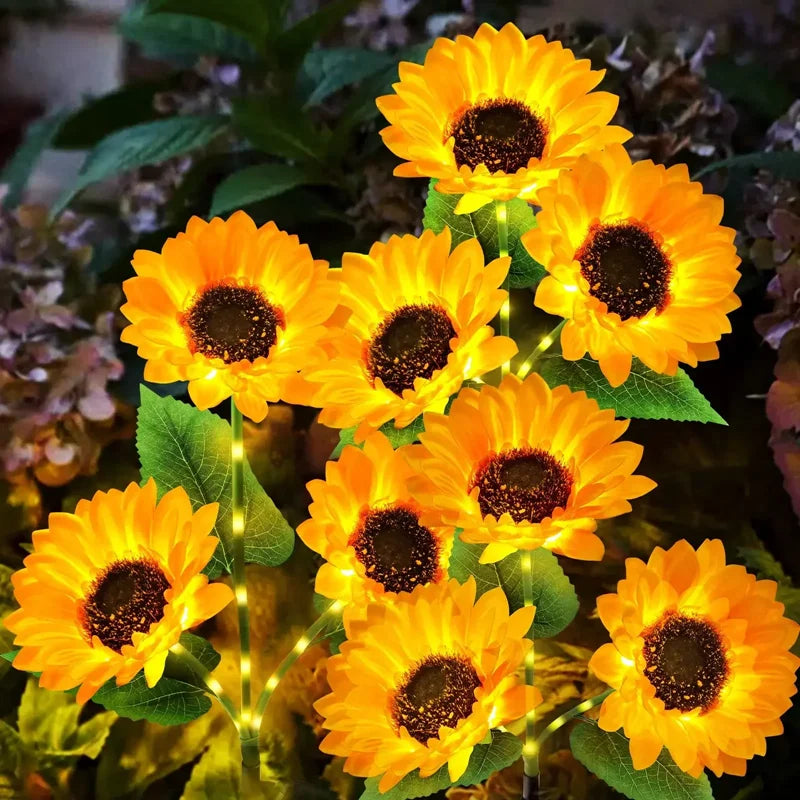 Solar LED Sunflower Outdoor Lawn Light for Garden Decor - Smarsty