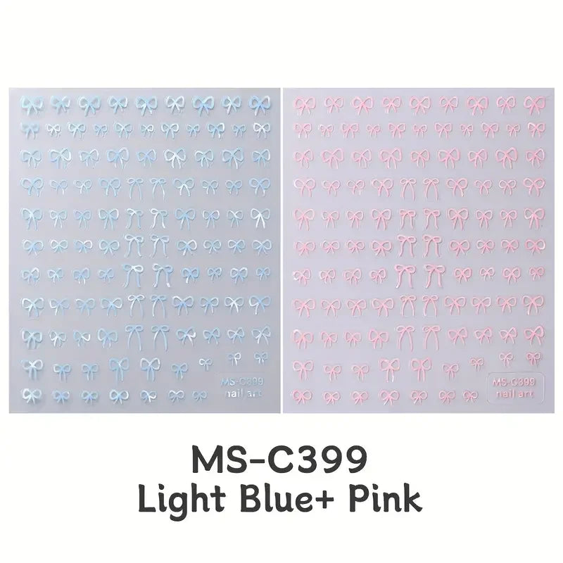 Mini Bowknot Nail Art Stickers for Creative Decoration - Smarsty