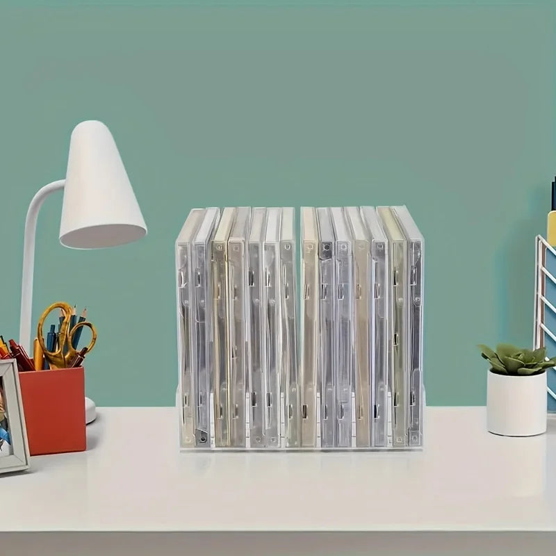 DVD/CD Organizer,Eyeshadow Palette Storage Tray Cosmetics Rack Makeup Tools Compartment Holder Sunglasses Storage Shelf by Smarsty