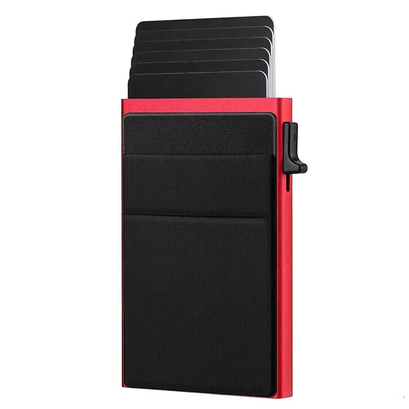 Anti Rfid Blocking Protected Magic ID Bank Credit Card Holder Men Thin Slim Minimalist Smart Magic Wallets Metal Cardholer Case