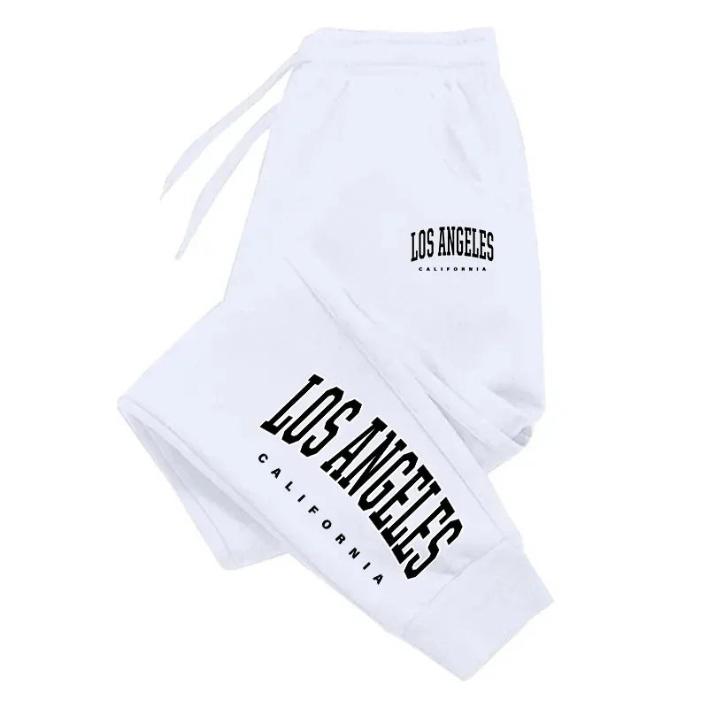 Los Angeles Womens Mens Sweatpants Elastic waist Casual Outdoors Jogging Pants High Quality Fashion Versatile Sport Trousers - Smarsty