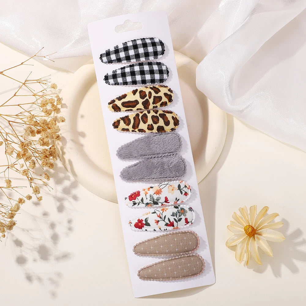 10 Pcs Cotton Alloy Hair Clips for Kids - Smarsty