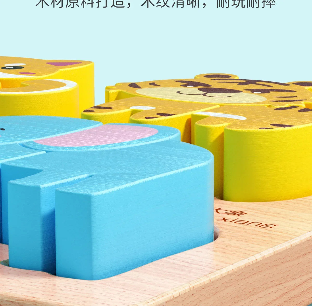 Montessori Cartoon 3D Wooden Puzzle Animal Traffic Jigsaw Toys for Kids Early Learning Educational Cognitive Game Children Gifts by Smarsty