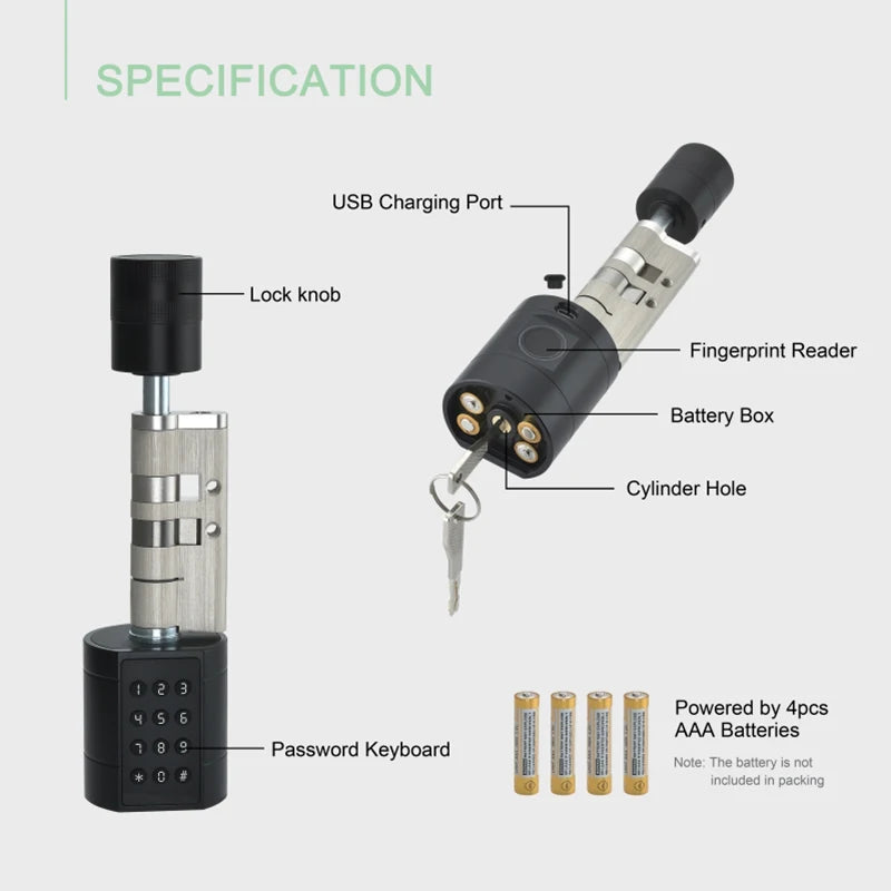 Smart Fingerprint Door Lock with Remote Control - Smarsty
