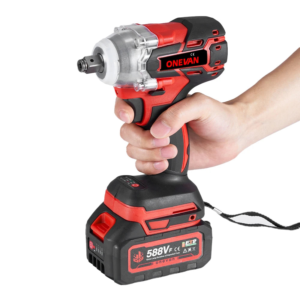 Onevan 520Nm Brushless Electric Impact Wrench with Dual Gears - Smarsty